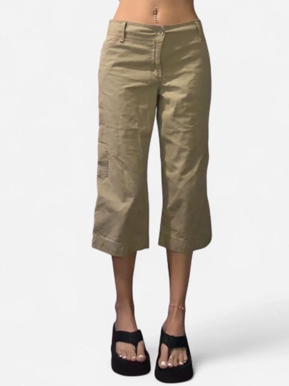 Y2K Khaki Capri Pants - Picture 2 of 7